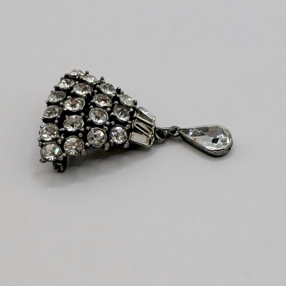 VINTAGE Crystal Dangle Brooch - Picture 5 of 10